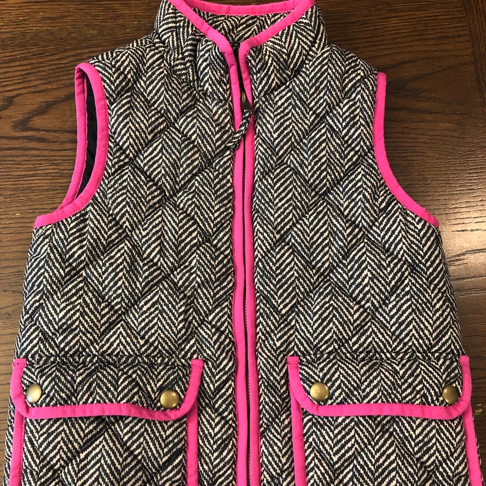 Girls Crewcuts Herringbone Puffer Vest